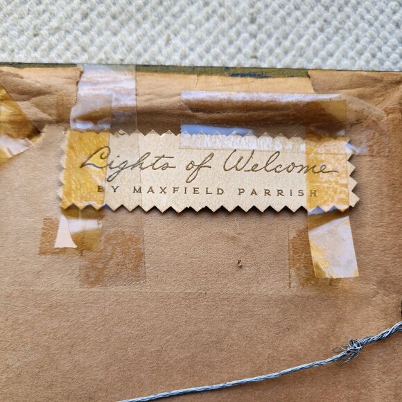 1952 Vintage Original MAXFIELD PARRISH Lights of Welcome Chromolithograph Print - Picture 8 of 9